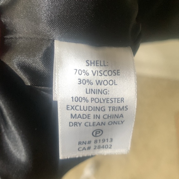 ANTHROPOLOGIE PLENTY BY TRACY REESE black wool blend TAN embroidered tie waist M - Picture 9 of 10